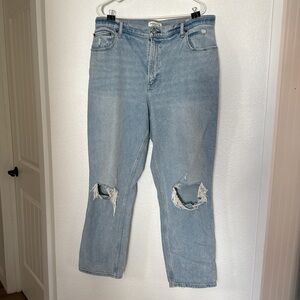 Abercrombie & Fitch curve love, 90 straight ultra high-rise.